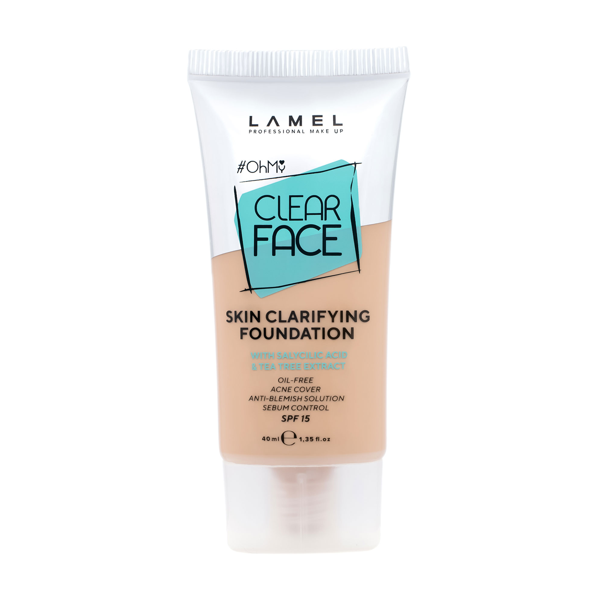 Тональний крем для обличчя LAMEL Make Up Oh My Clear Face Skin Clarifying Foundation тон 403, 40 мл